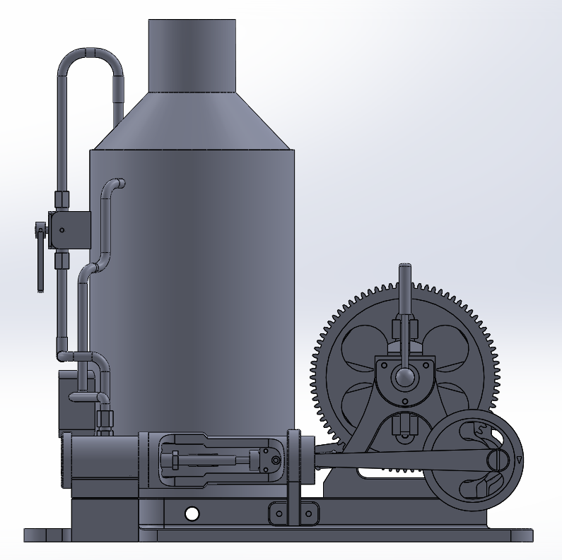 带离合器的 2x1 缸蒸汽机操作绞盘